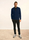 POLNOON Vest Zipped Mandarin Collar Midnight
