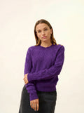LYND pullover rundhalsausschnitt marine 4-fädig violette