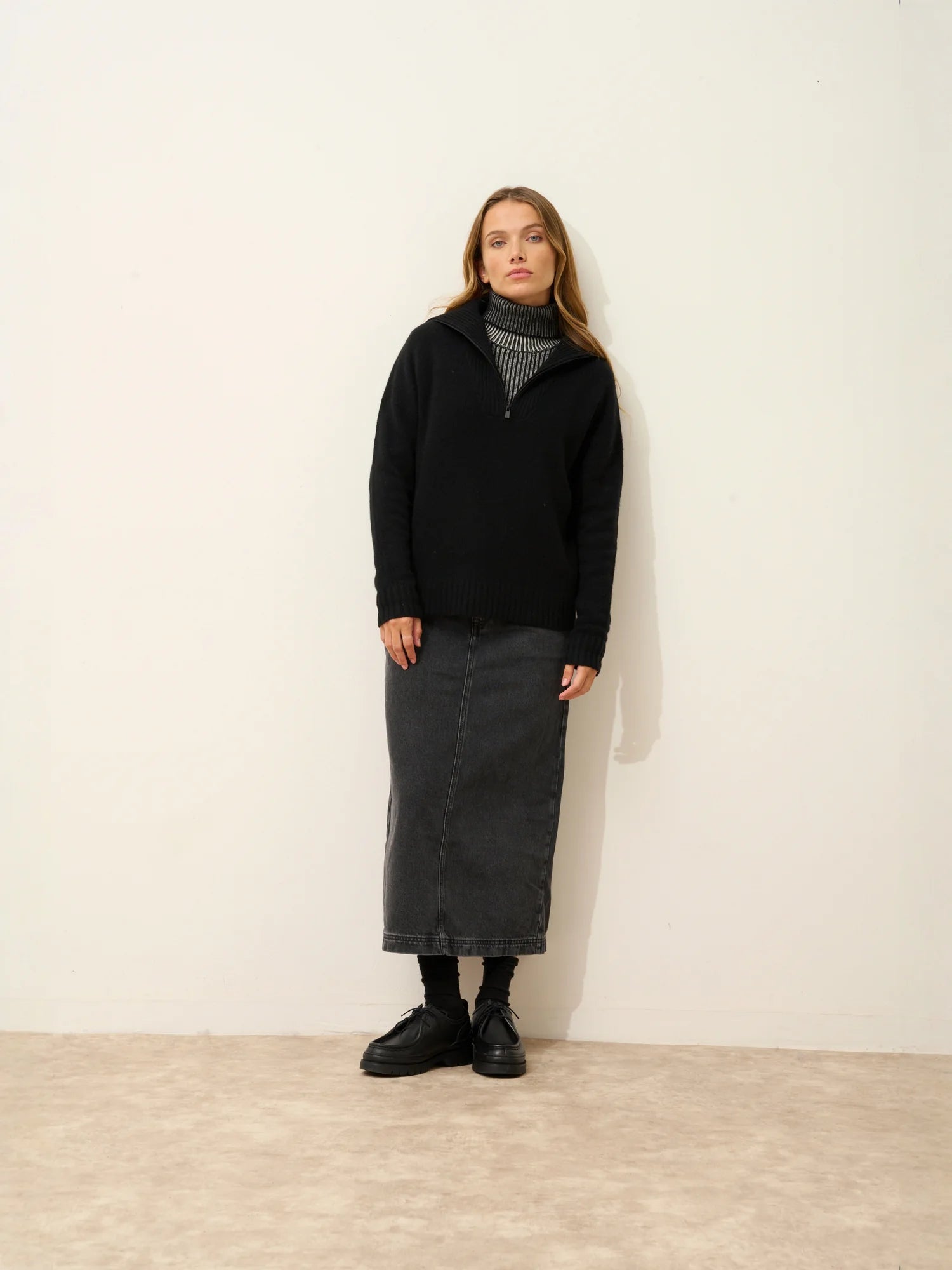 AKAR pullover dockermütze 6-fädig schwarz