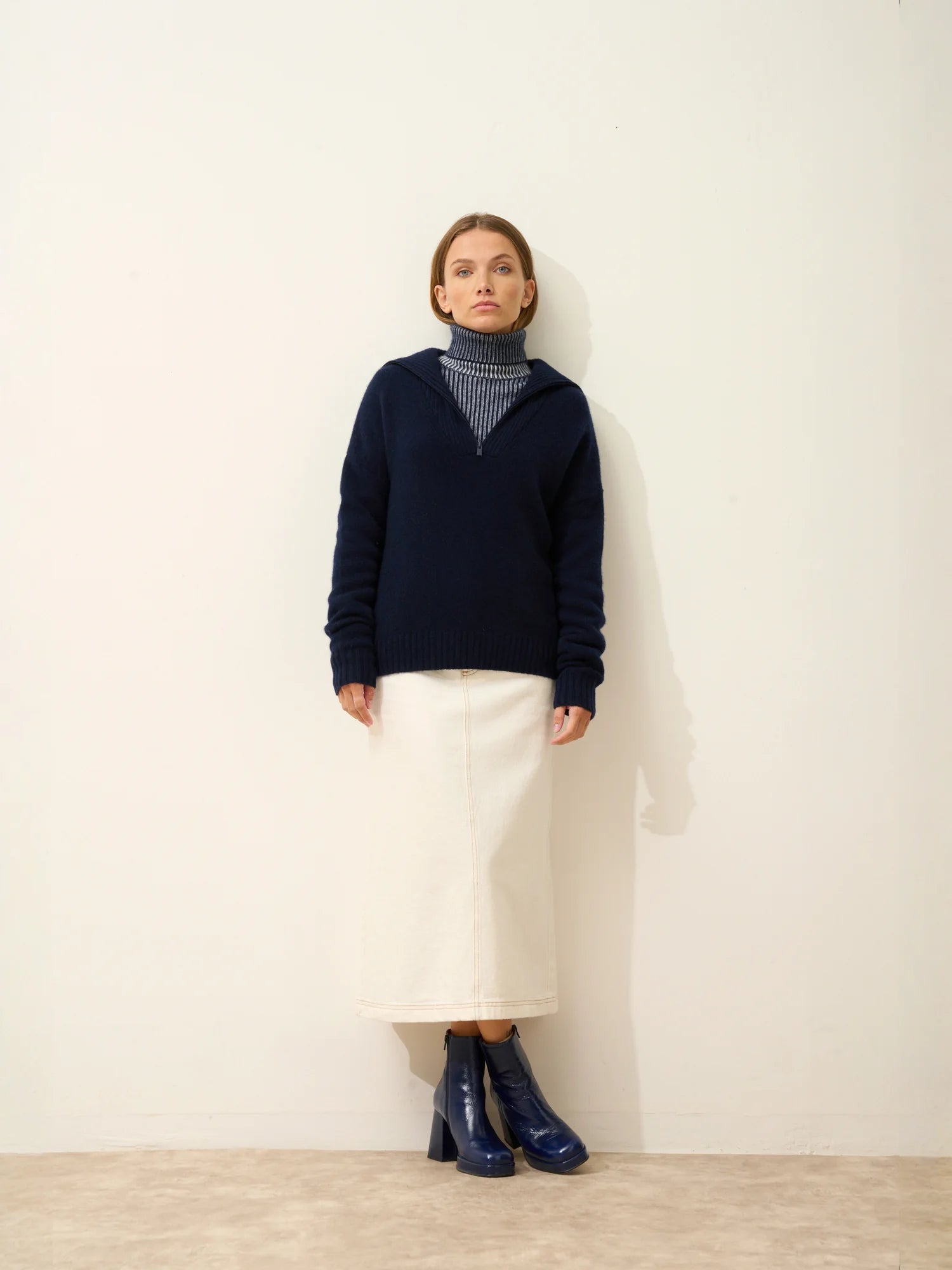 AKAR pullover dockermütze 6-fädig marineblau