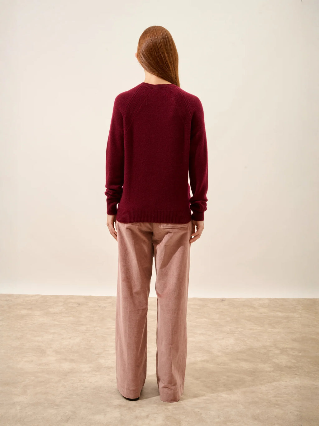 AREQUIPA pullover rundhalsausschnitt 4-fädig bordeaux
