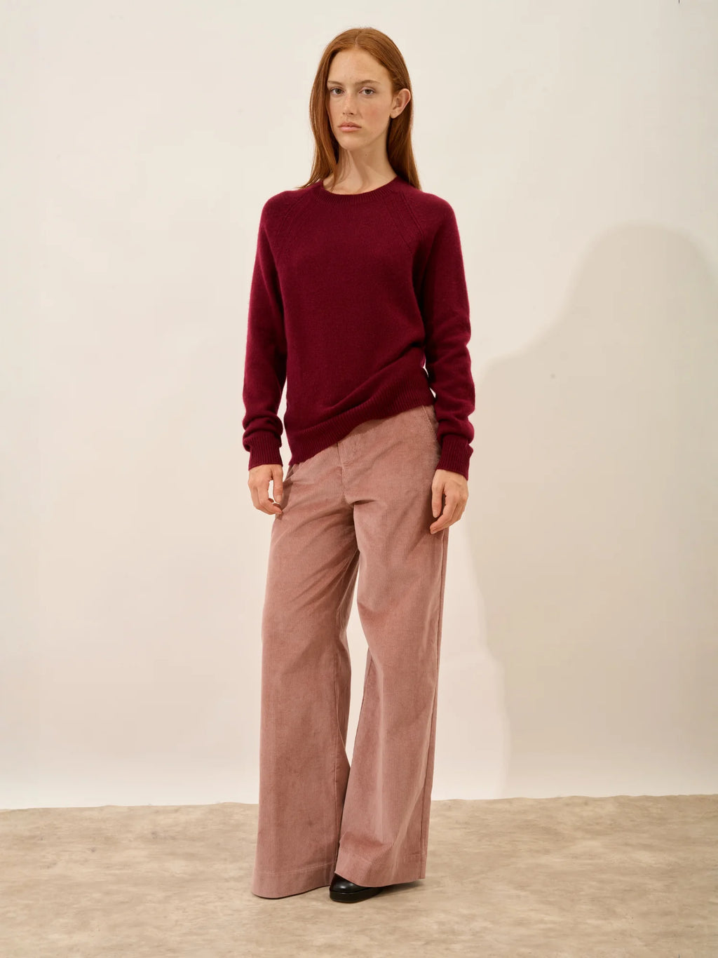 AREQUIPA pullover rundhalsausschnitt 4-fädig bordeaux