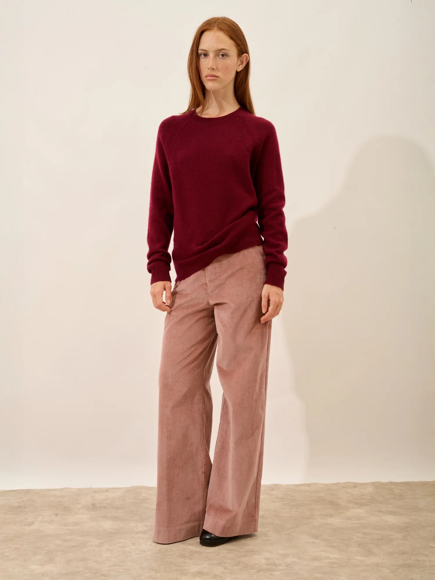AREQUIPA pullover rundhalsausschnitt 4-fädig bordeaux