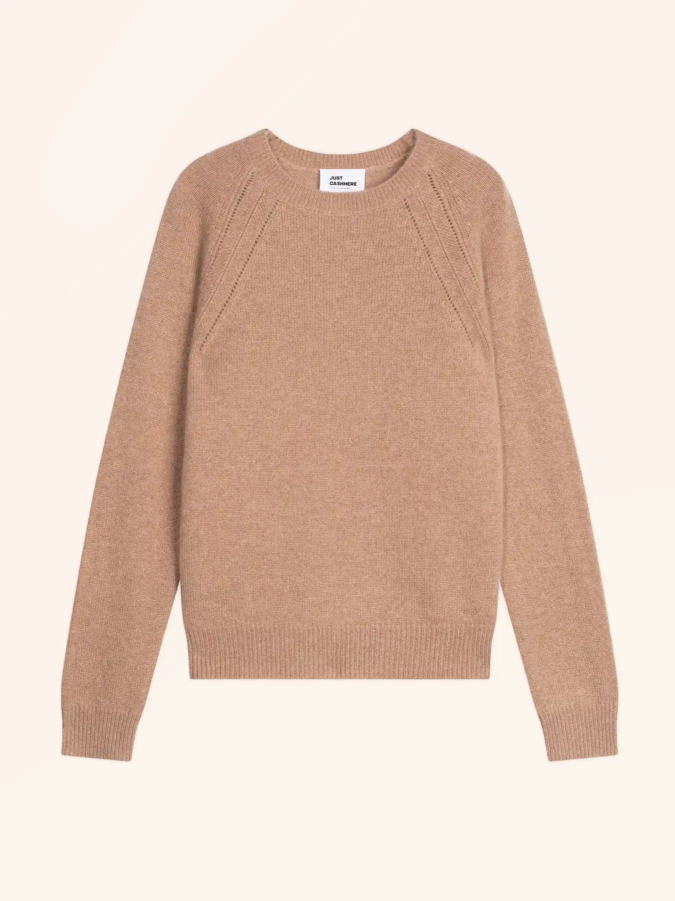 AREQUIPA pullover rundhalsausschnitt 4-fädig camel meliert