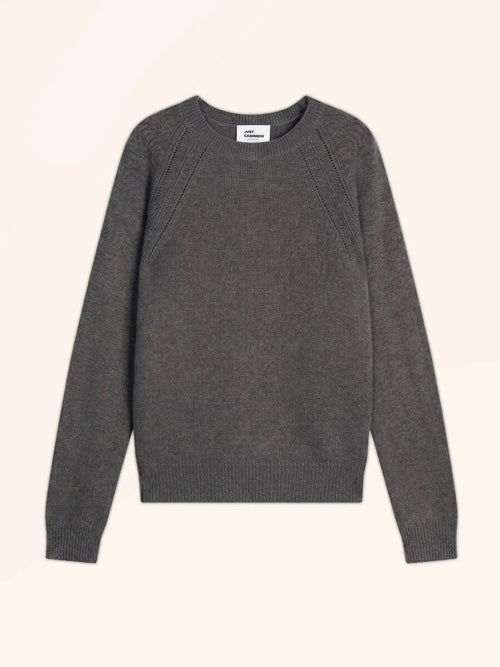 AREQUIPA pull col rond 4 fils anthracite chiné
