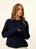 ASSAM pullover rundhalsausschnitt 6-fädig marineblau