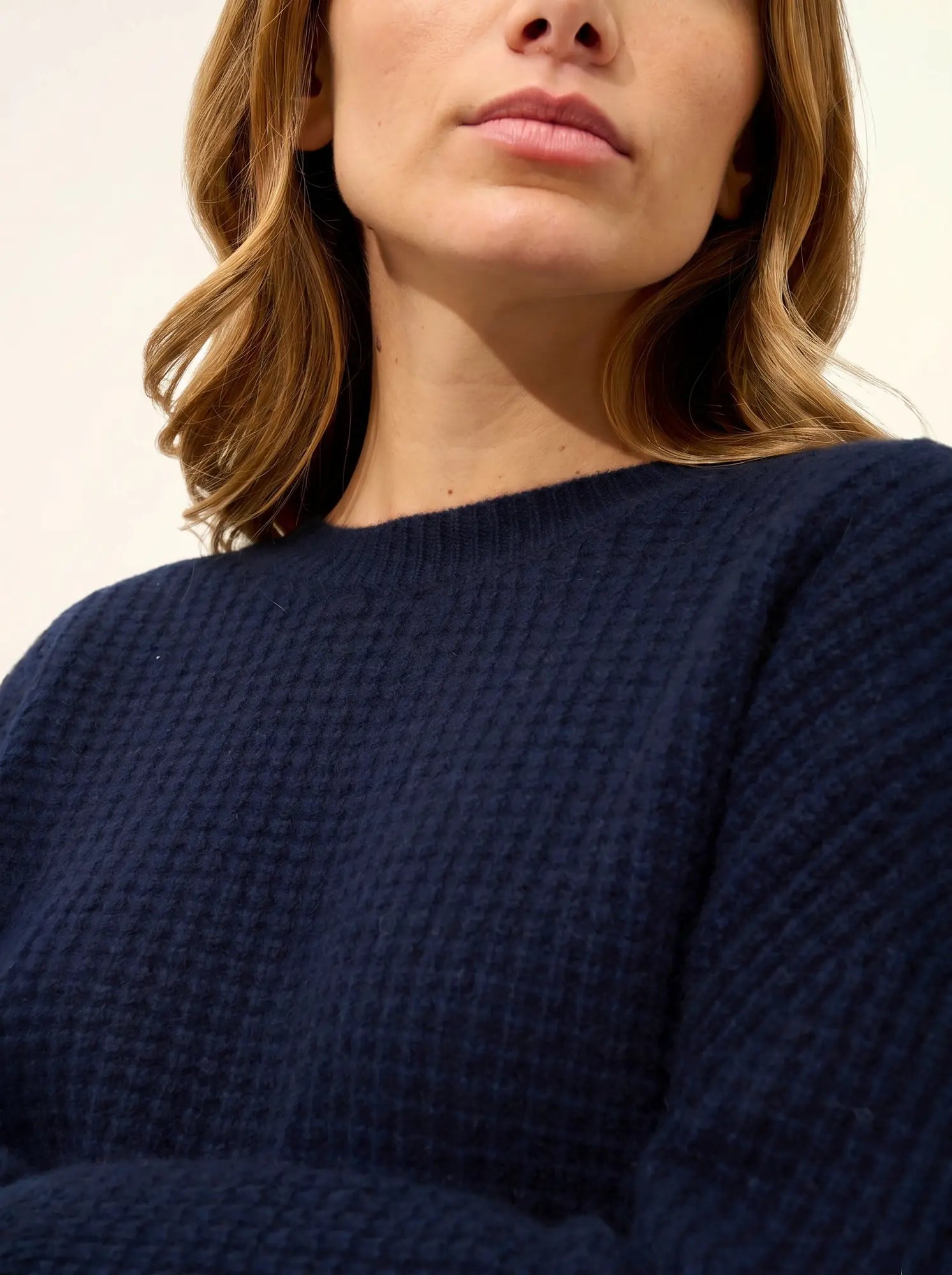 ASSAM pullover rundhalsausschnitt 6-fädig marineblau