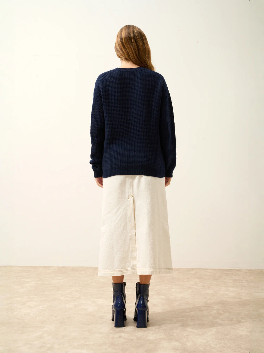 ASSAM pullover rundhalsausschnitt 6-fädig marineblau