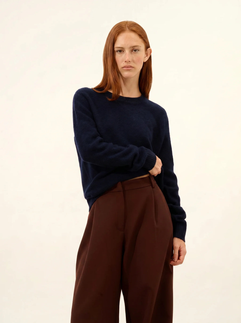 CETAN pullover rundhalsausschnitt 6-fädig marineblau