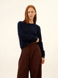CETAN pullover rundhalsausschnitt 6-fädig marineblau