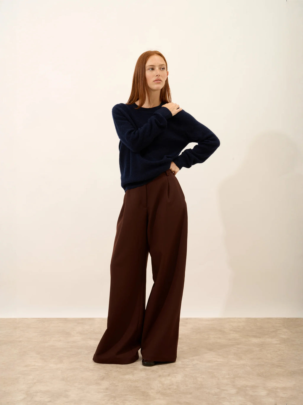 CETAN pullover rundhalsausschnitt 6-fädig marineblau