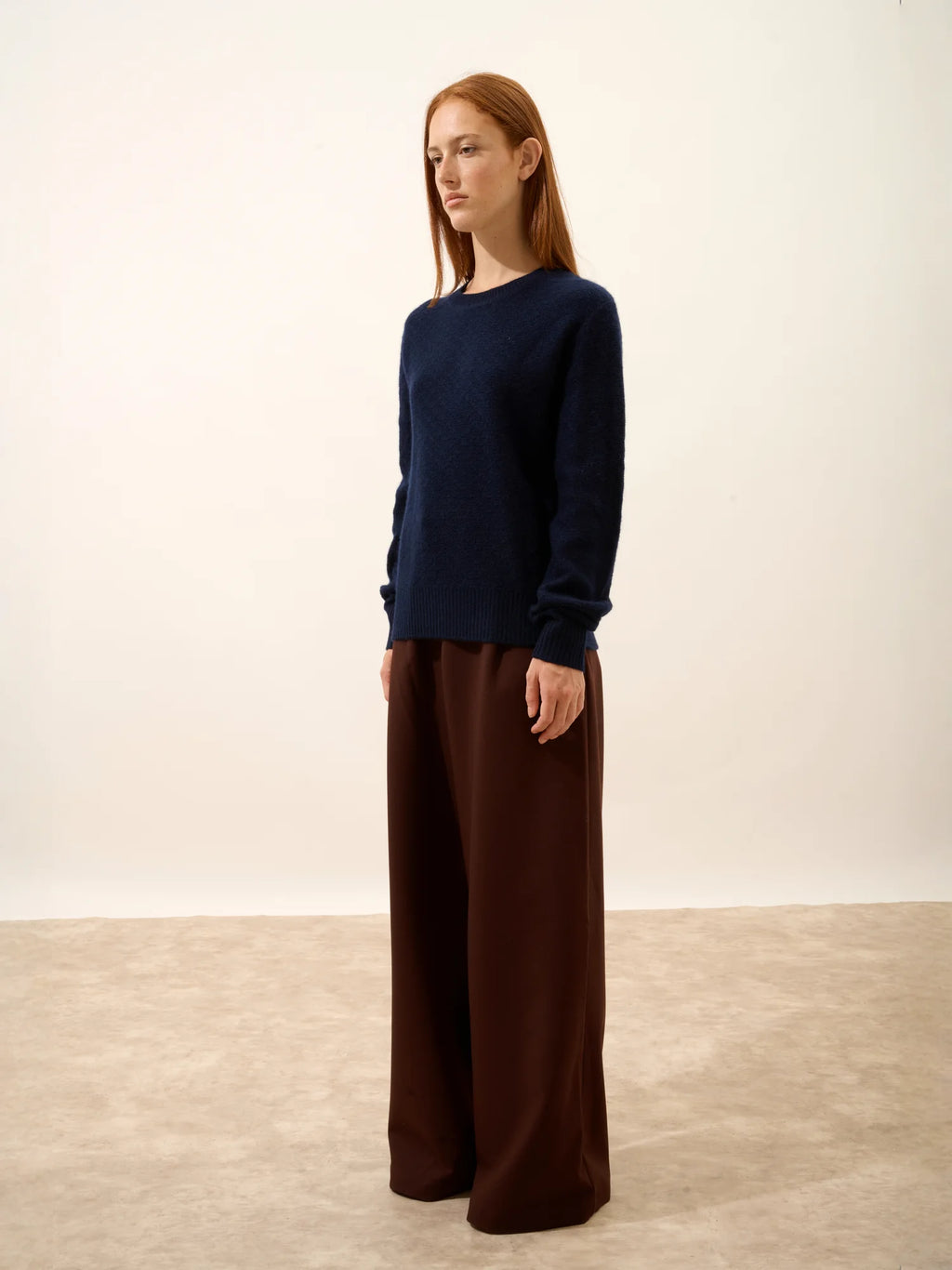 CETAN pullover rundhalsausschnitt 6-fädig marineblau