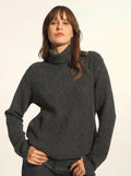 DOLMA pullover rollkragen 6-fädig carbone meliert