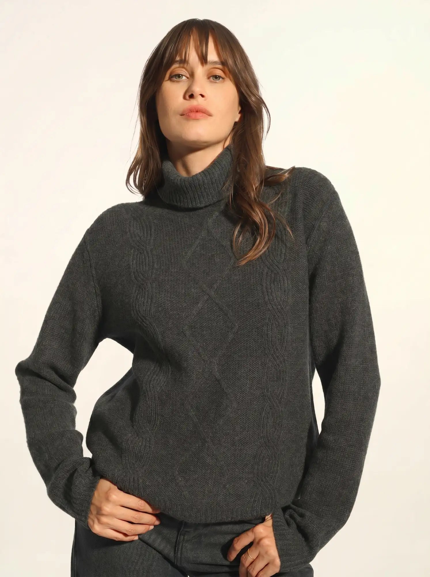 DOLMA pullover rollkragen 6-fädig carbone meliert