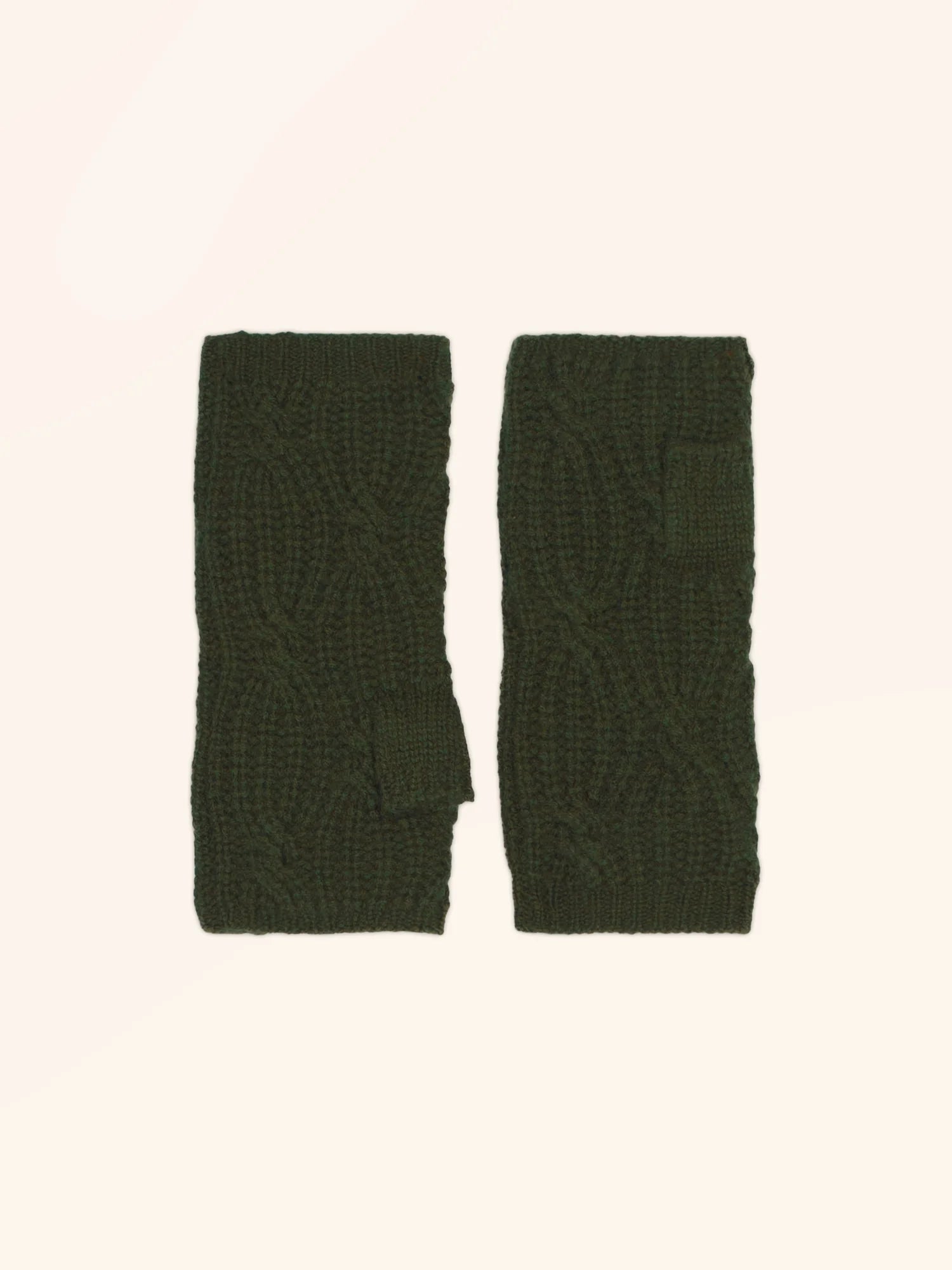 BALE fingerlose handschuhe 6-fädig khaki meliert