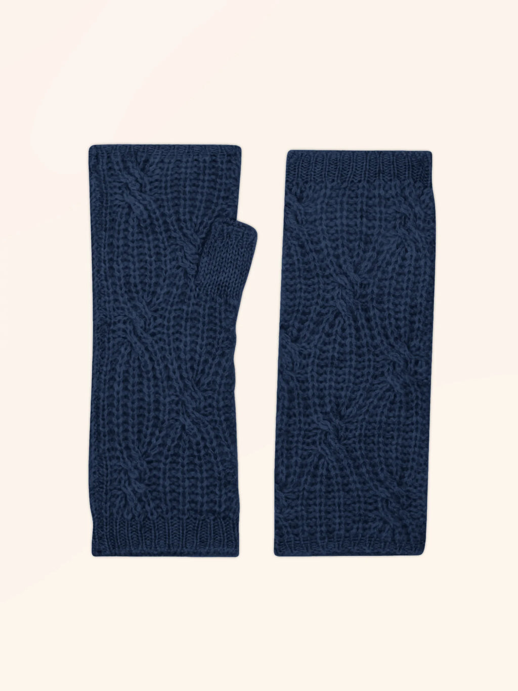 BALE Fingerlose Handschuhe 6-fädig Ozeanblau meliert