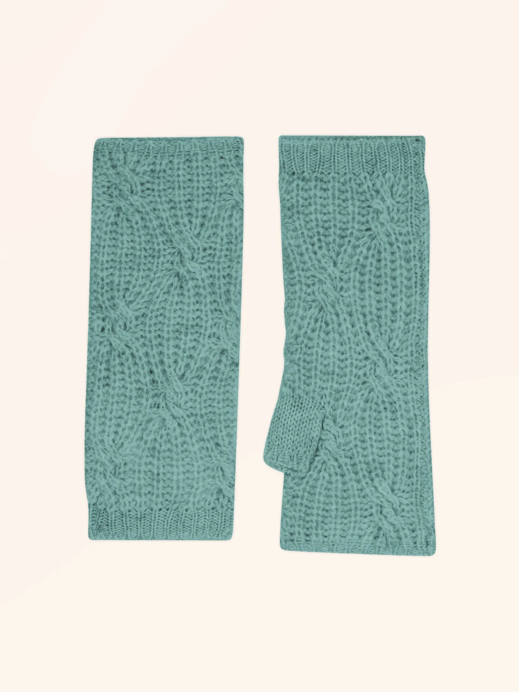 BALE fingerlose handschuhe 6-fädig grün meliert