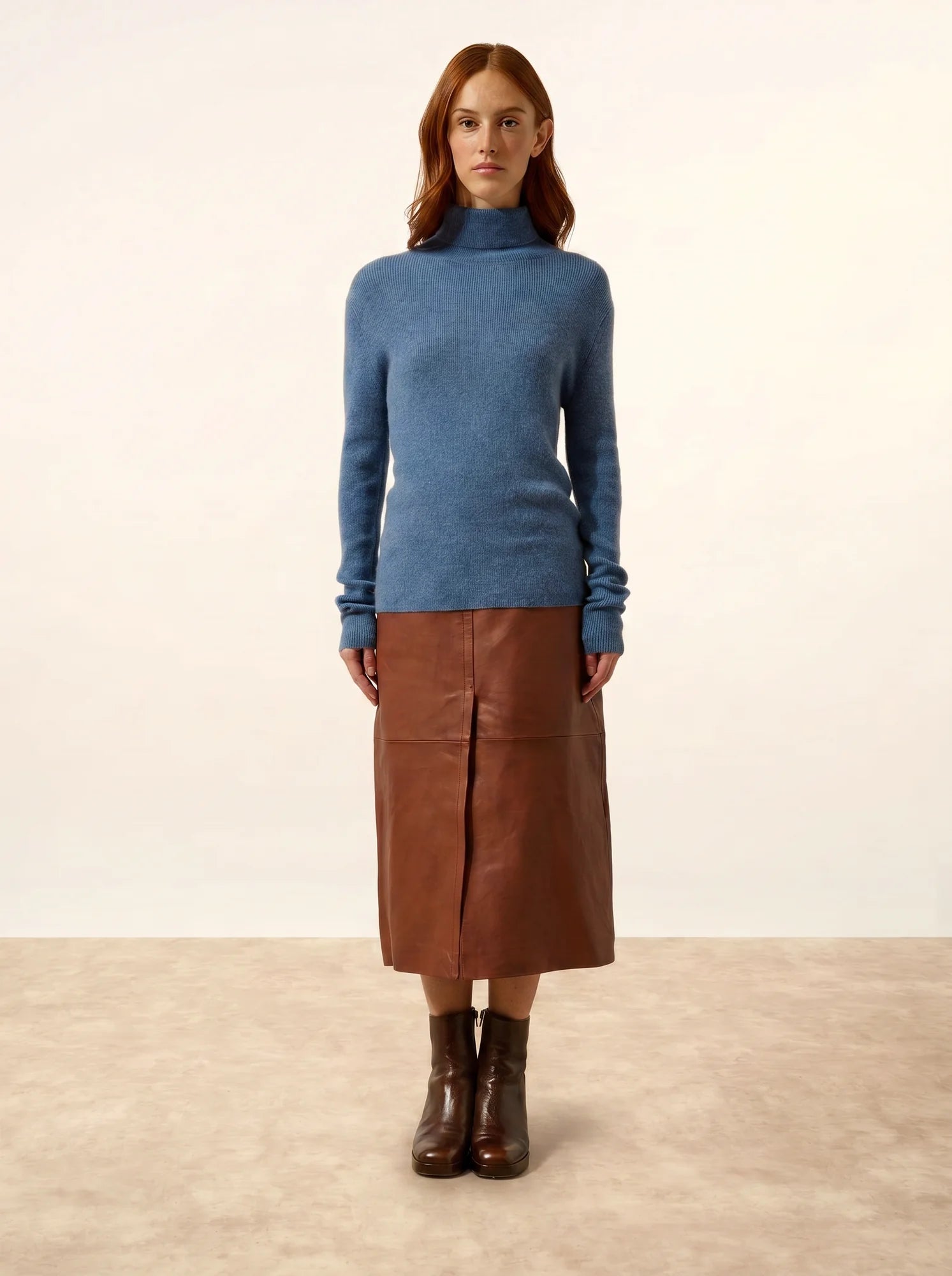 LANAIS pullover rollkragen blau denim