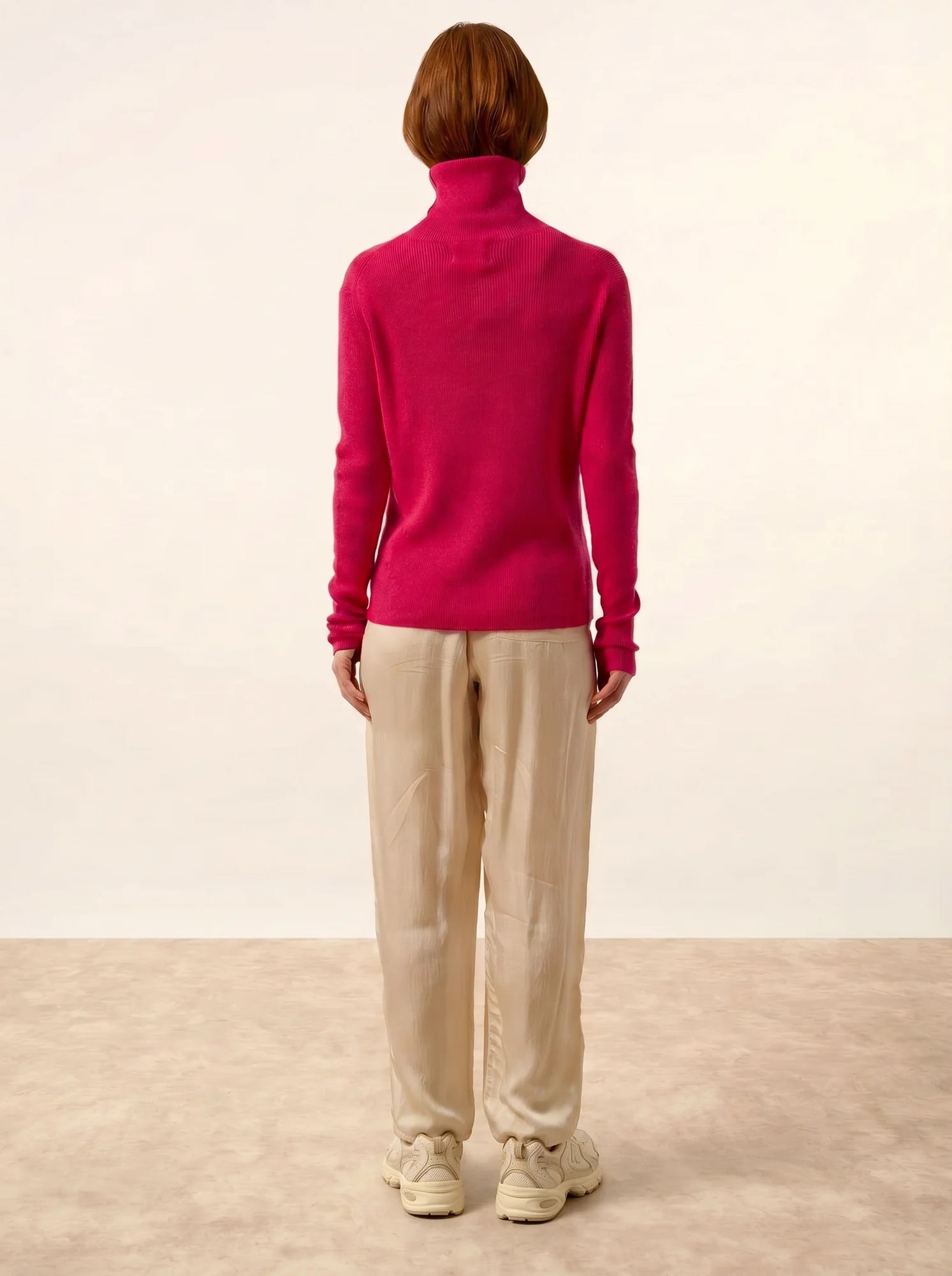 LANAIS pullover rollkragen fuchsia
