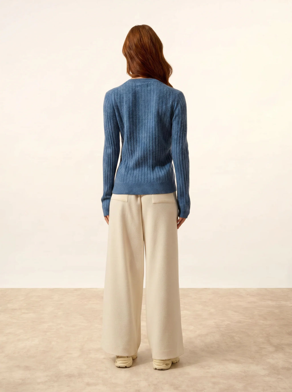 AVANA pullover rundhalsausschnitt blau denim