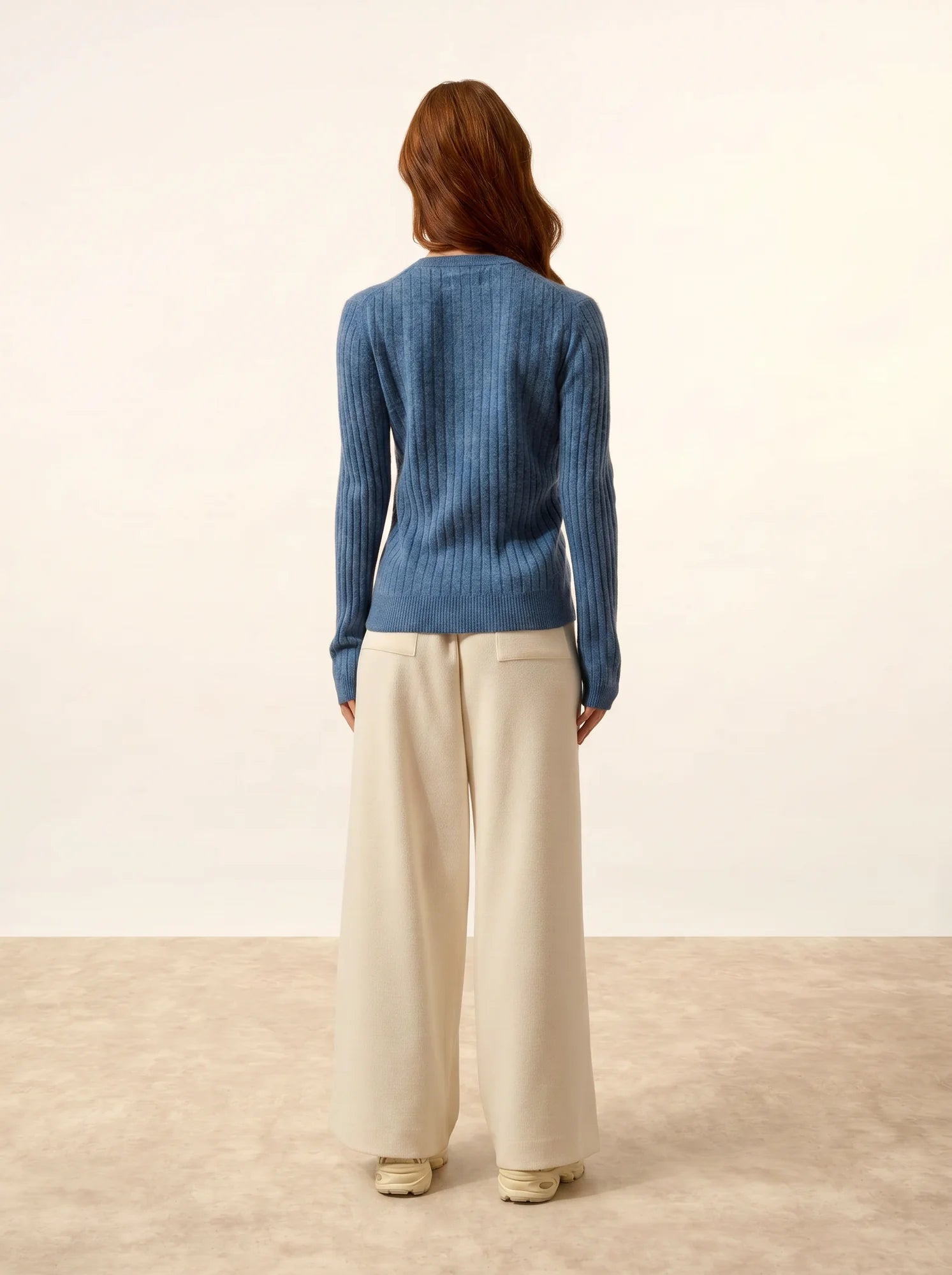 AVANA pullover rundhalsausschnitt blau denim