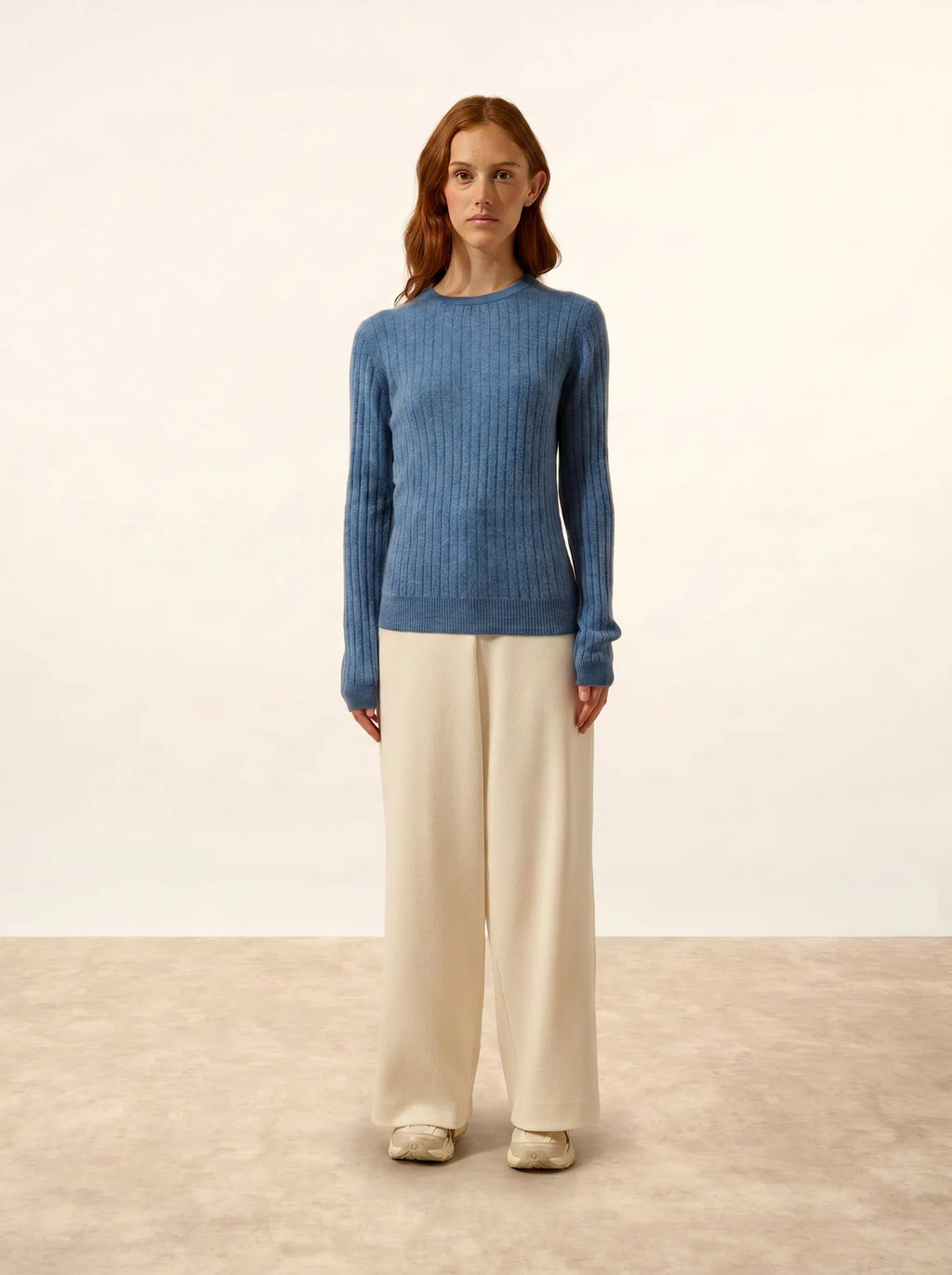 AVANA pullover rundhalsausschnitt blau denim