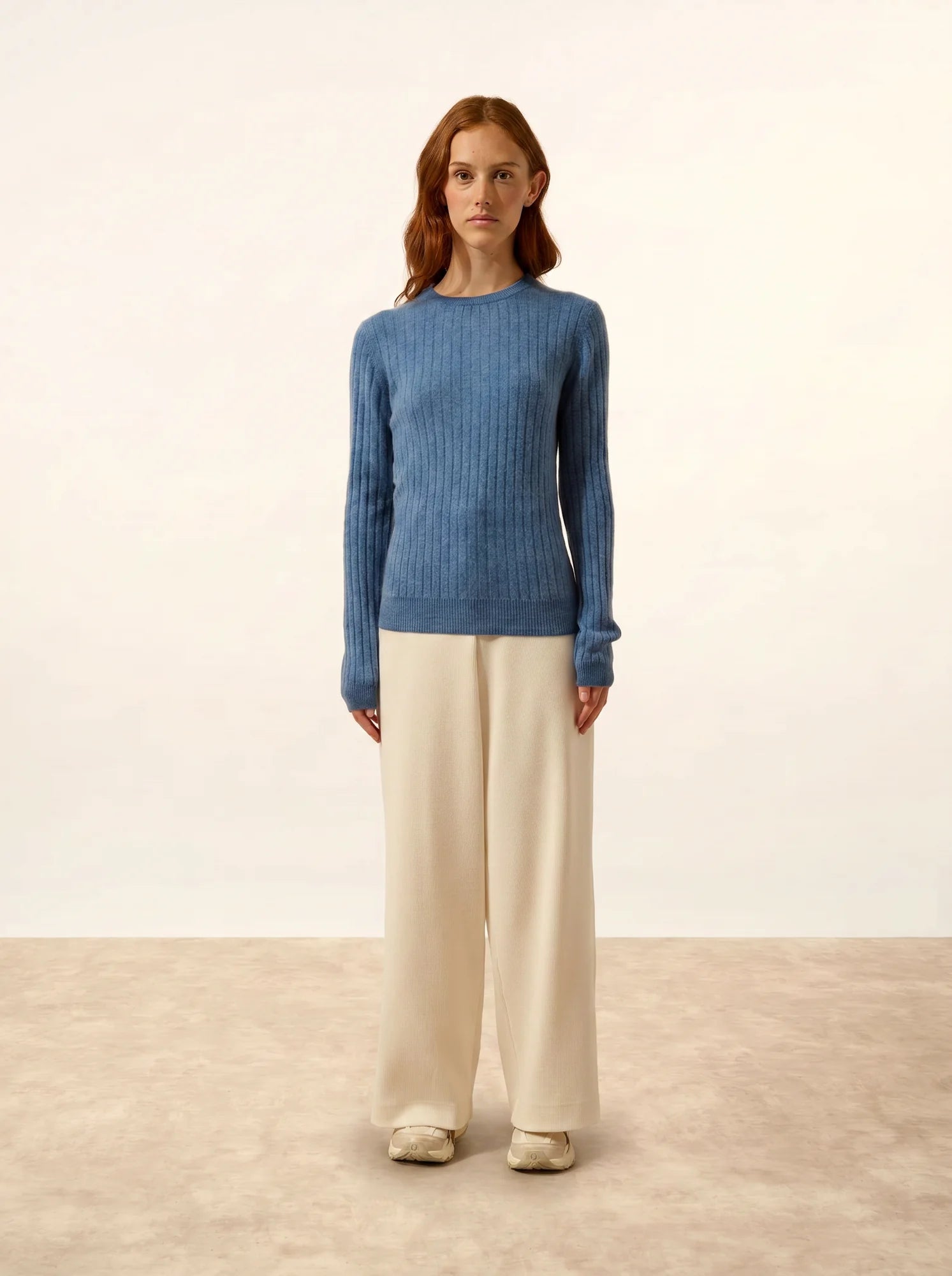 AVANA pullover rundhalsausschnitt blau denim