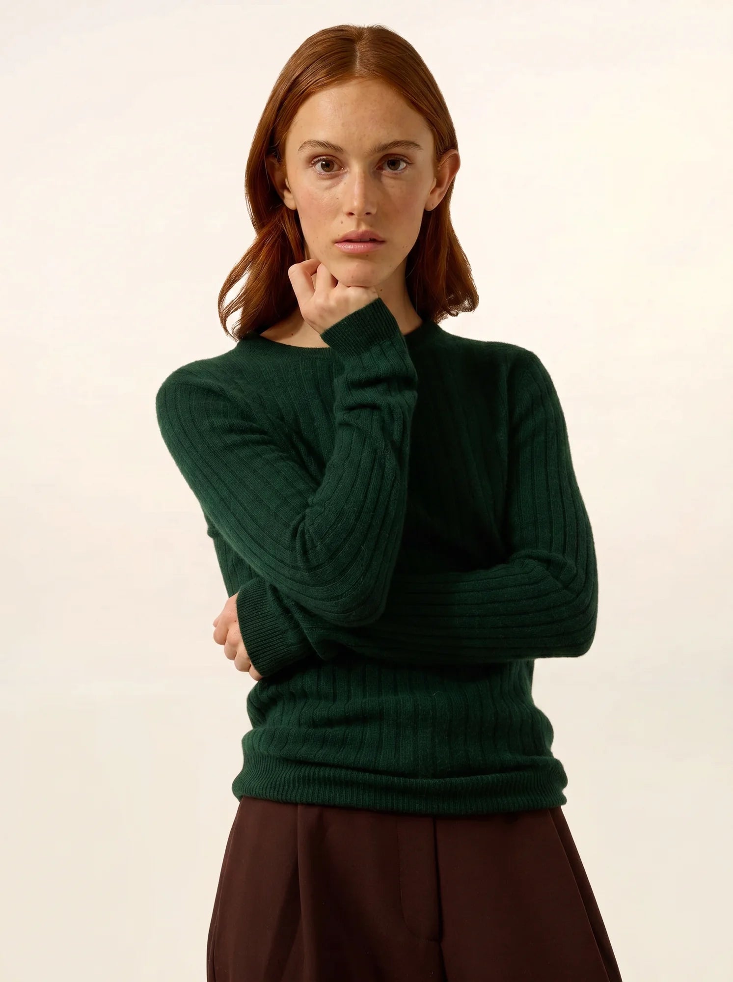 AVANA pullover rundhalsausschnitt zypresse