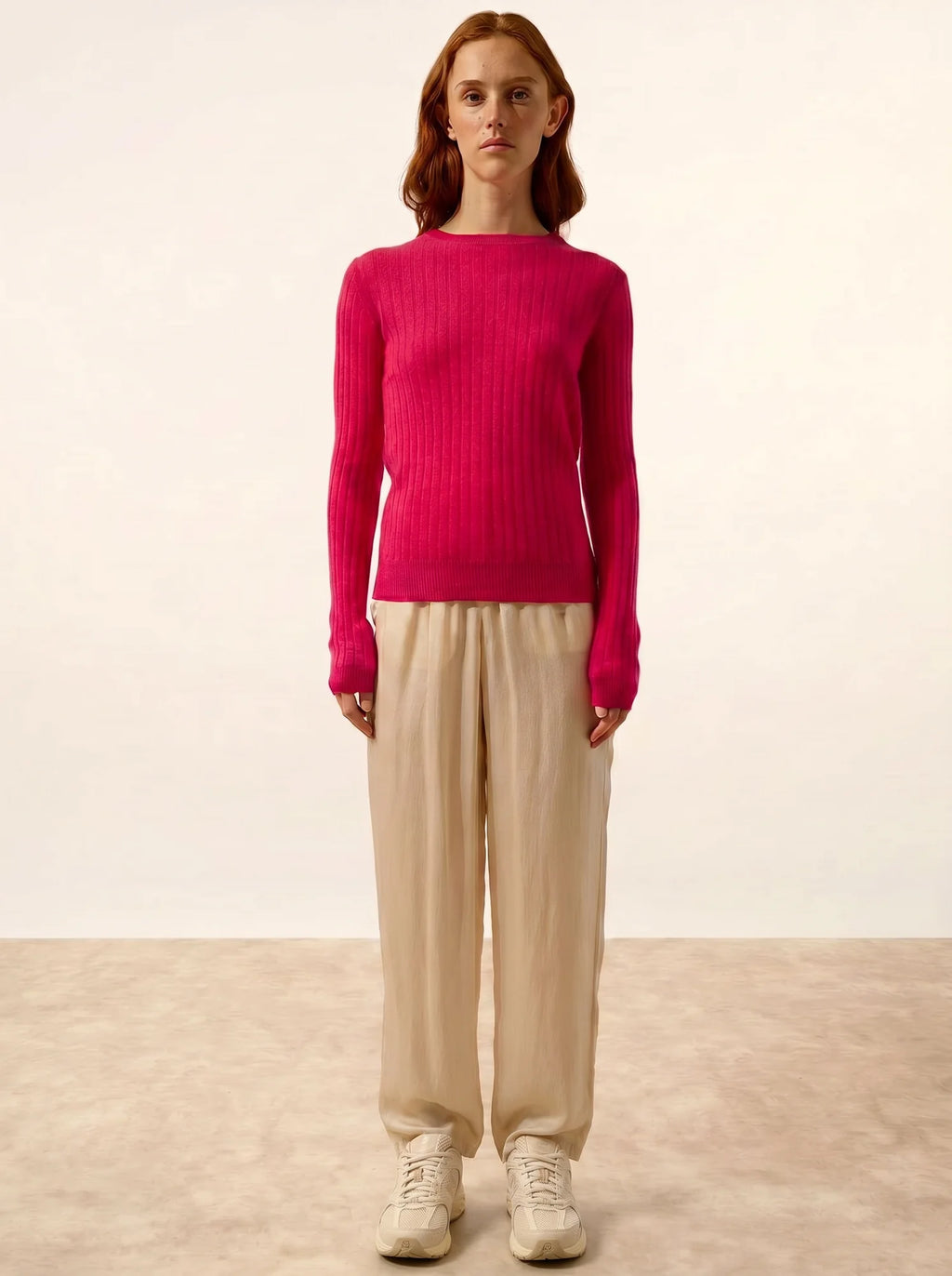 AVANA pullover rundhalsausschnitt fuchsia
