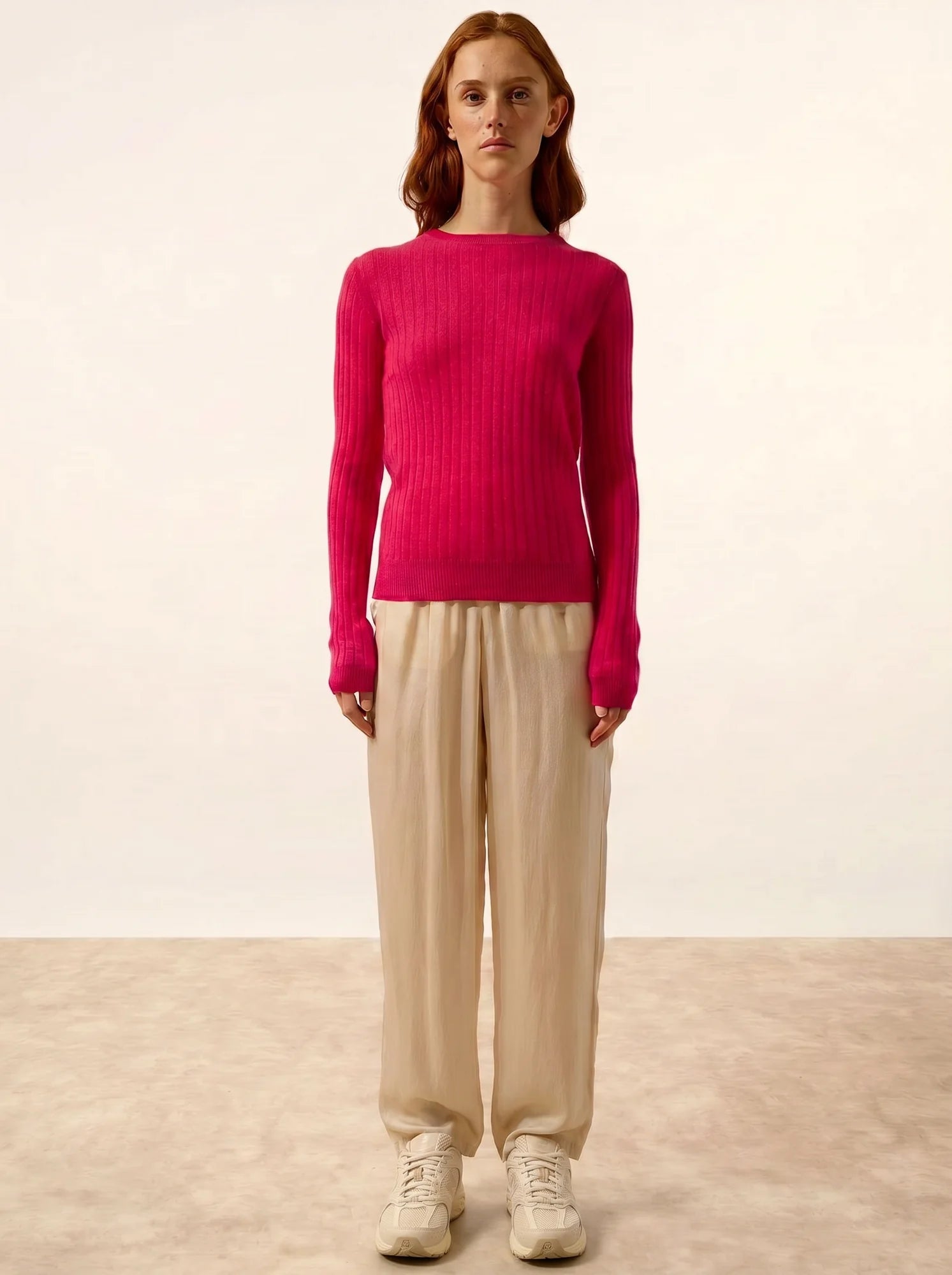 AVANA pullover rundhalsausschnitt fuchsia
