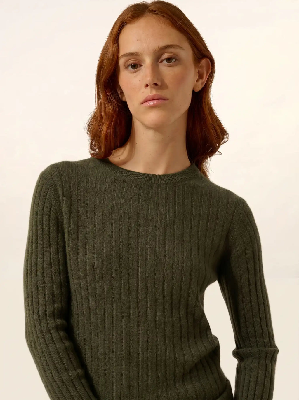 AVANA pullover rundhalsausschnitt khaki
