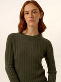 AVANA pullover rundhalsausschnitt khaki