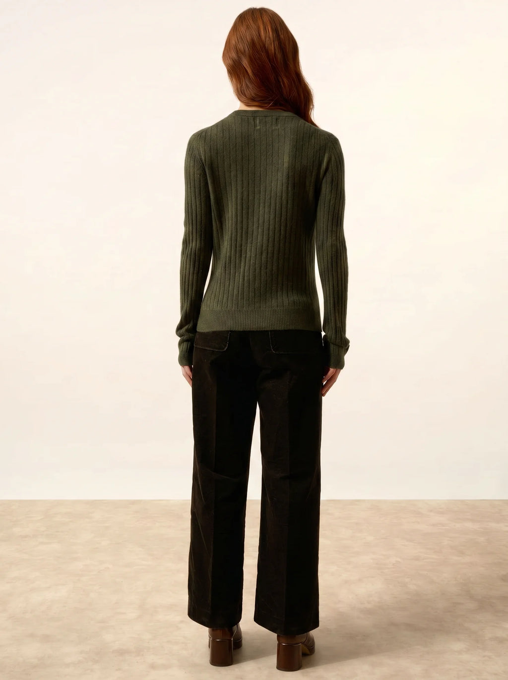 AVANA pullover rundhalsausschnitt khaki