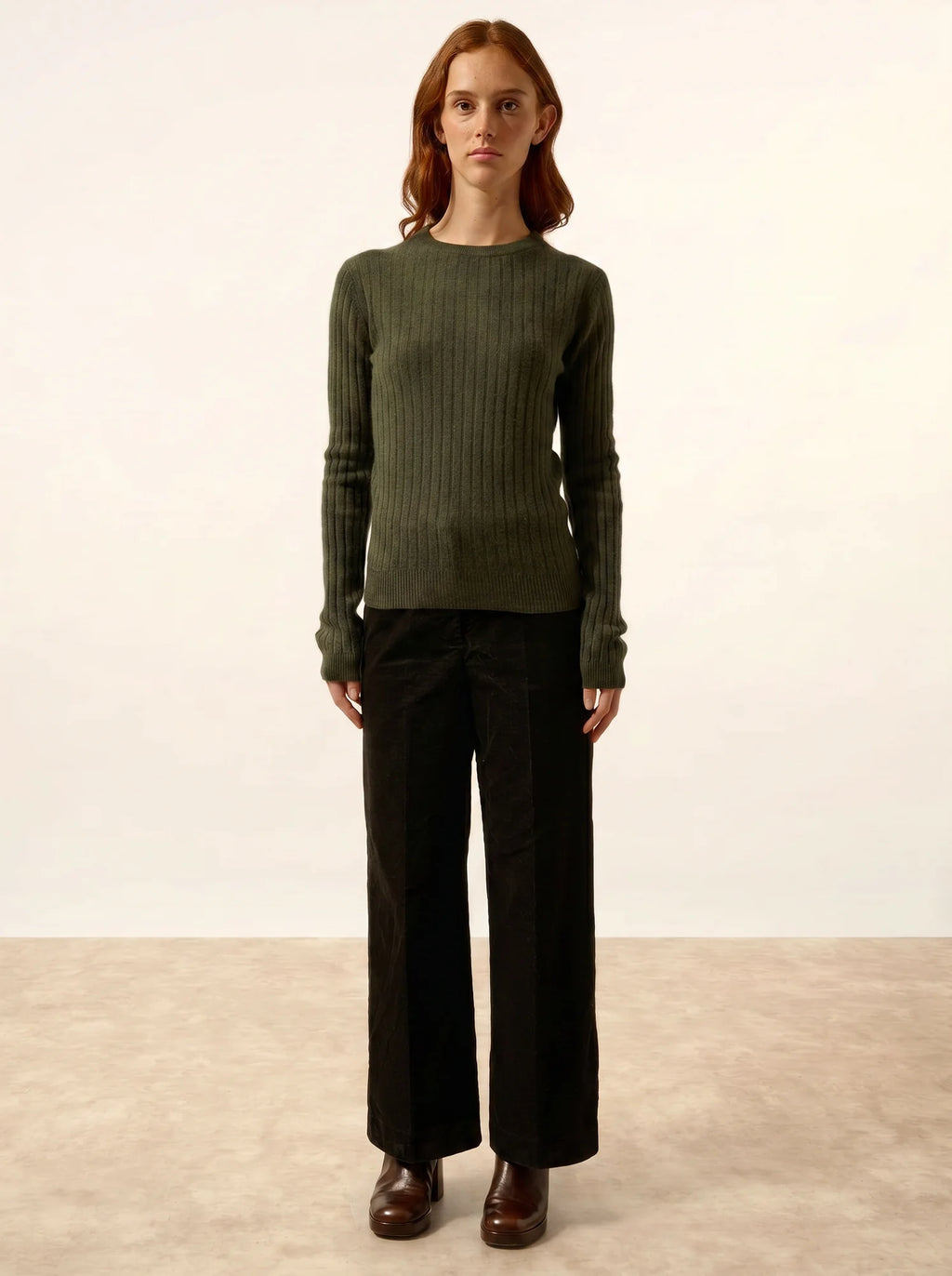 AVANA pullover rundhalsausschnitt khaki