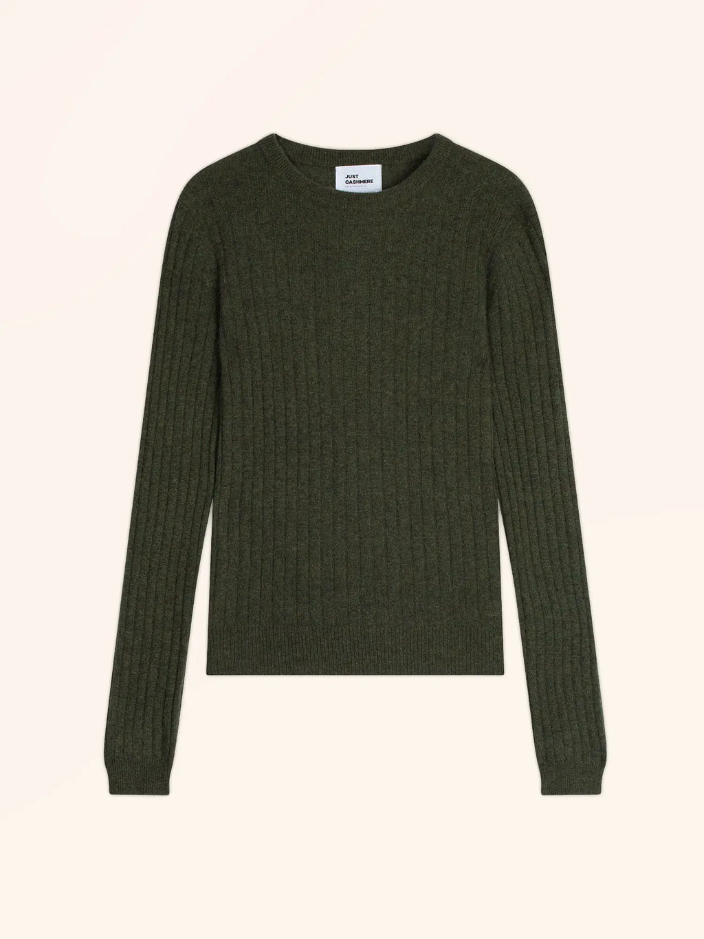 AVANA pullover rundhalsausschnitt khaki meliert
