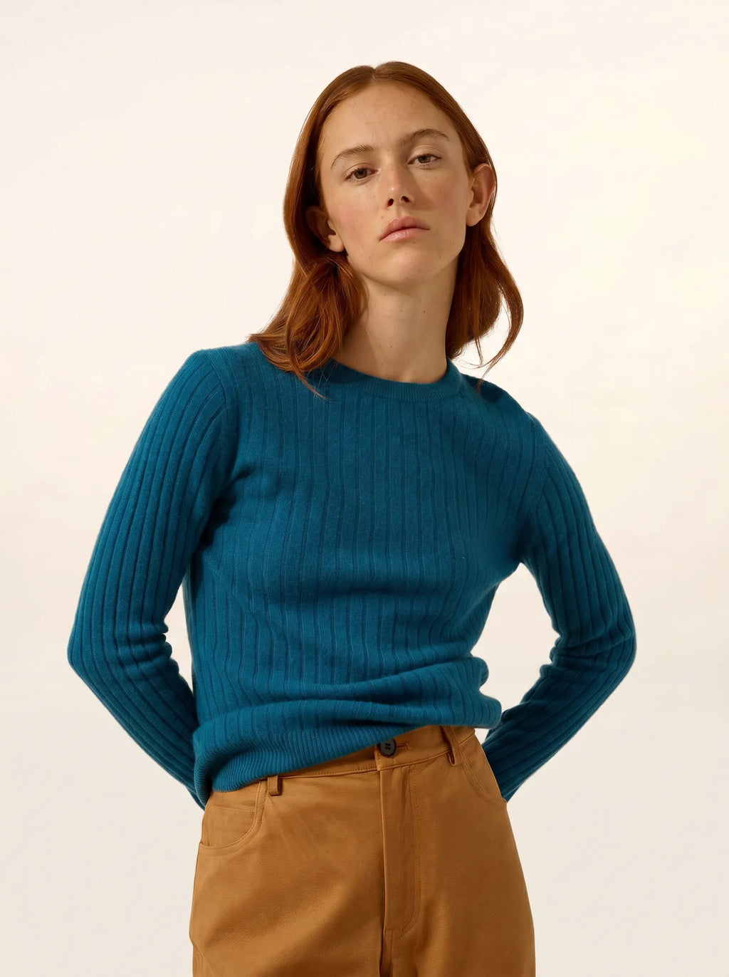 AVANA pullover rundhalsausschnitt paon