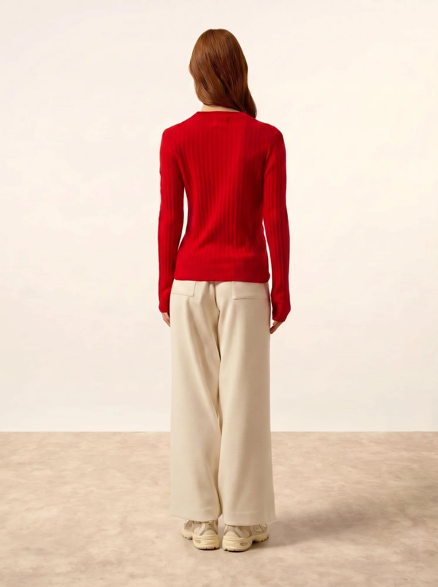 AVANA pullover rundhalsausschnitt rot