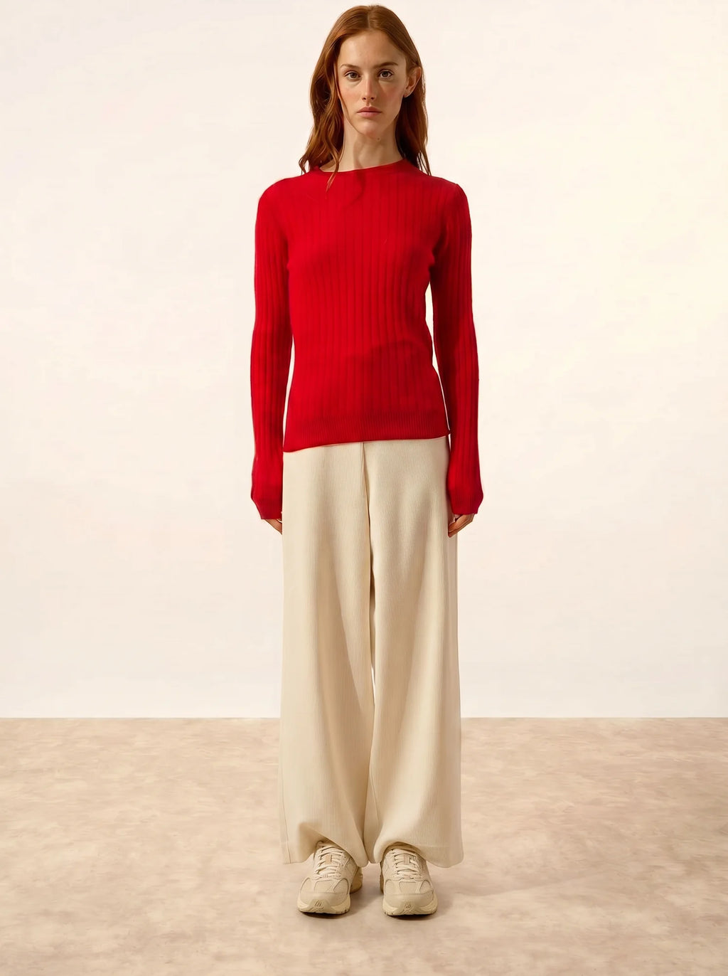 AVANA pullover rundhalsausschnitt rot