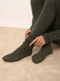 DAYAYA chaussettes 4 fils kaki chiné