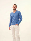 WALT pullover v-ausschnitt blau denim
