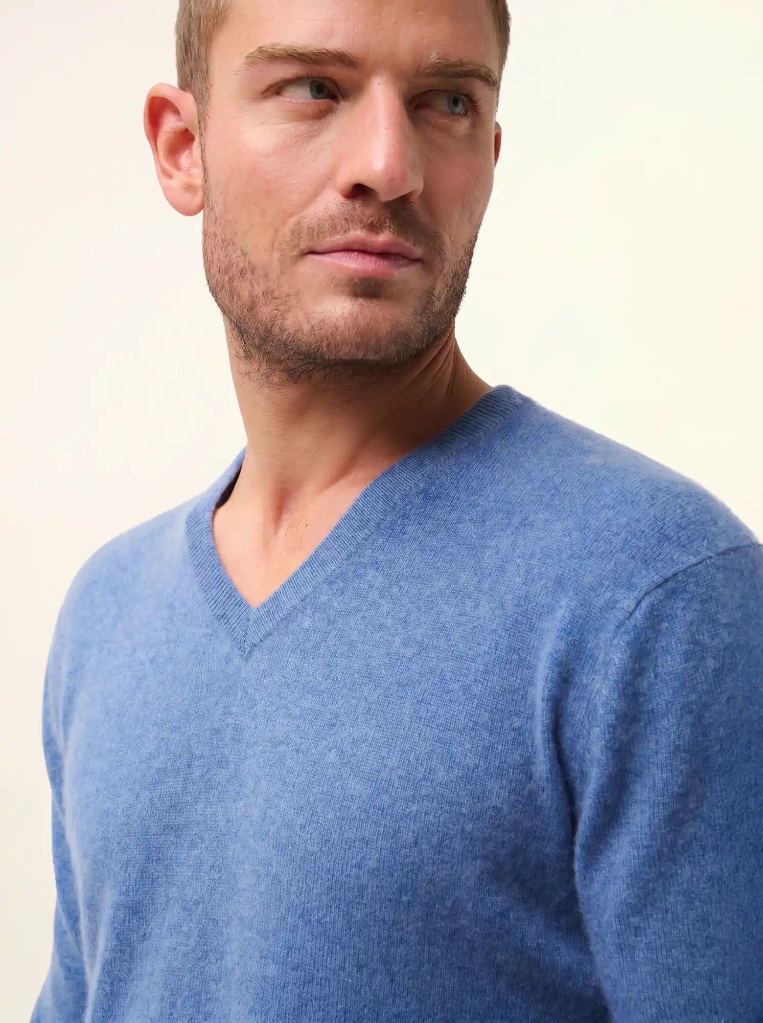 WALT pullover v-ausschnitt blau denim