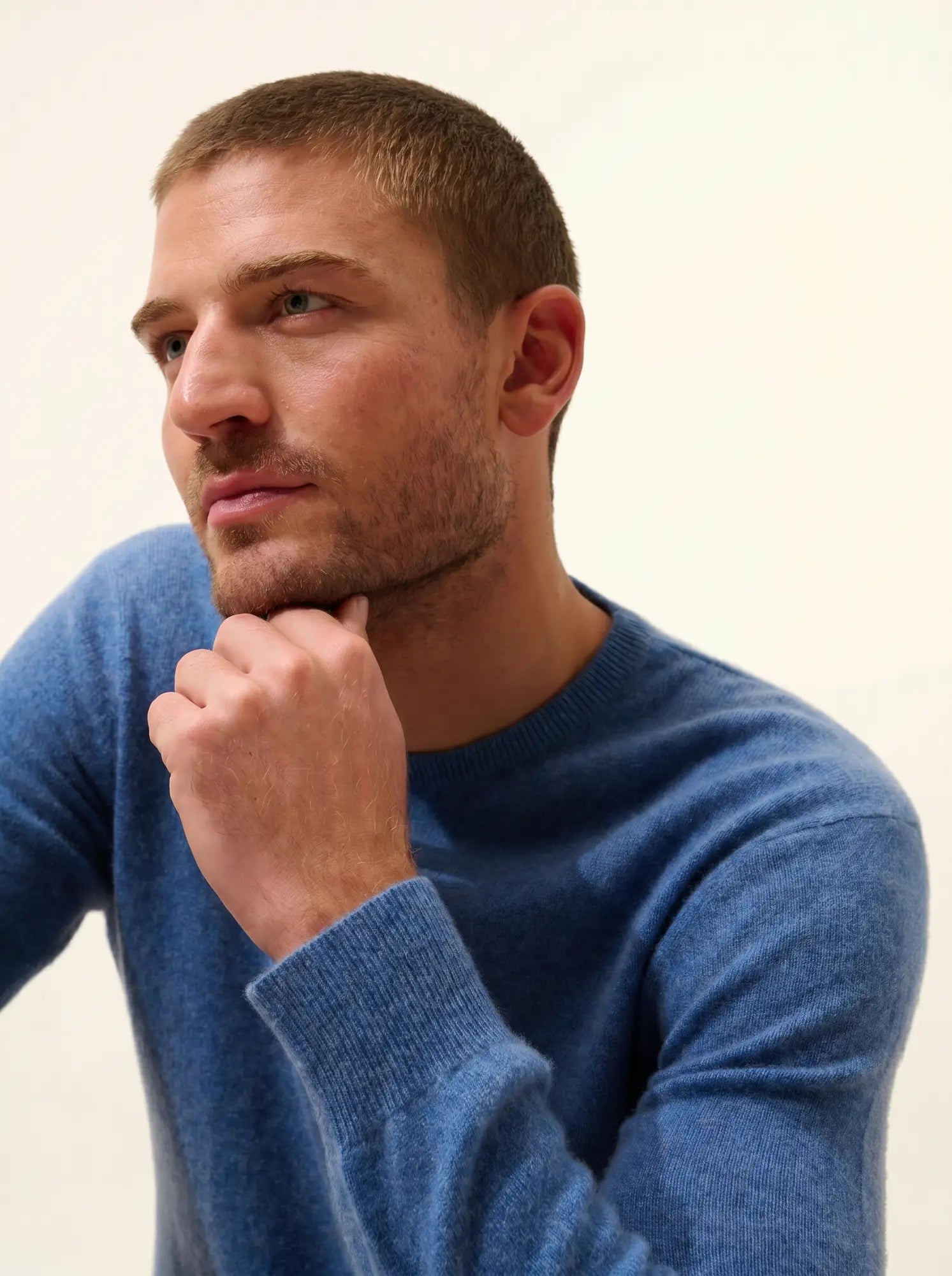 HOWARD pullover rundhalsausschnitt blau denim