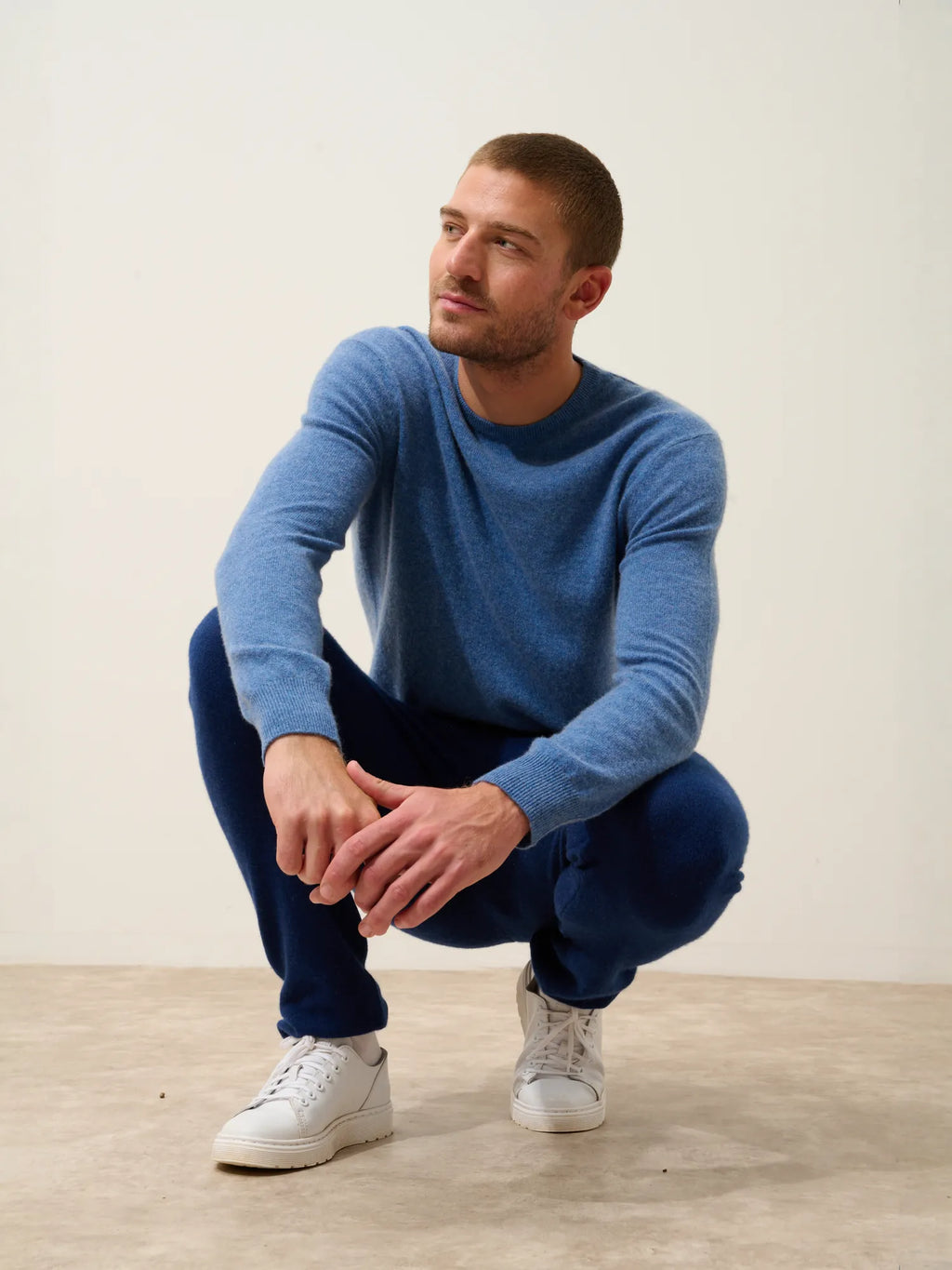 HOWARD pullover rundhalsausschnitt blau denim