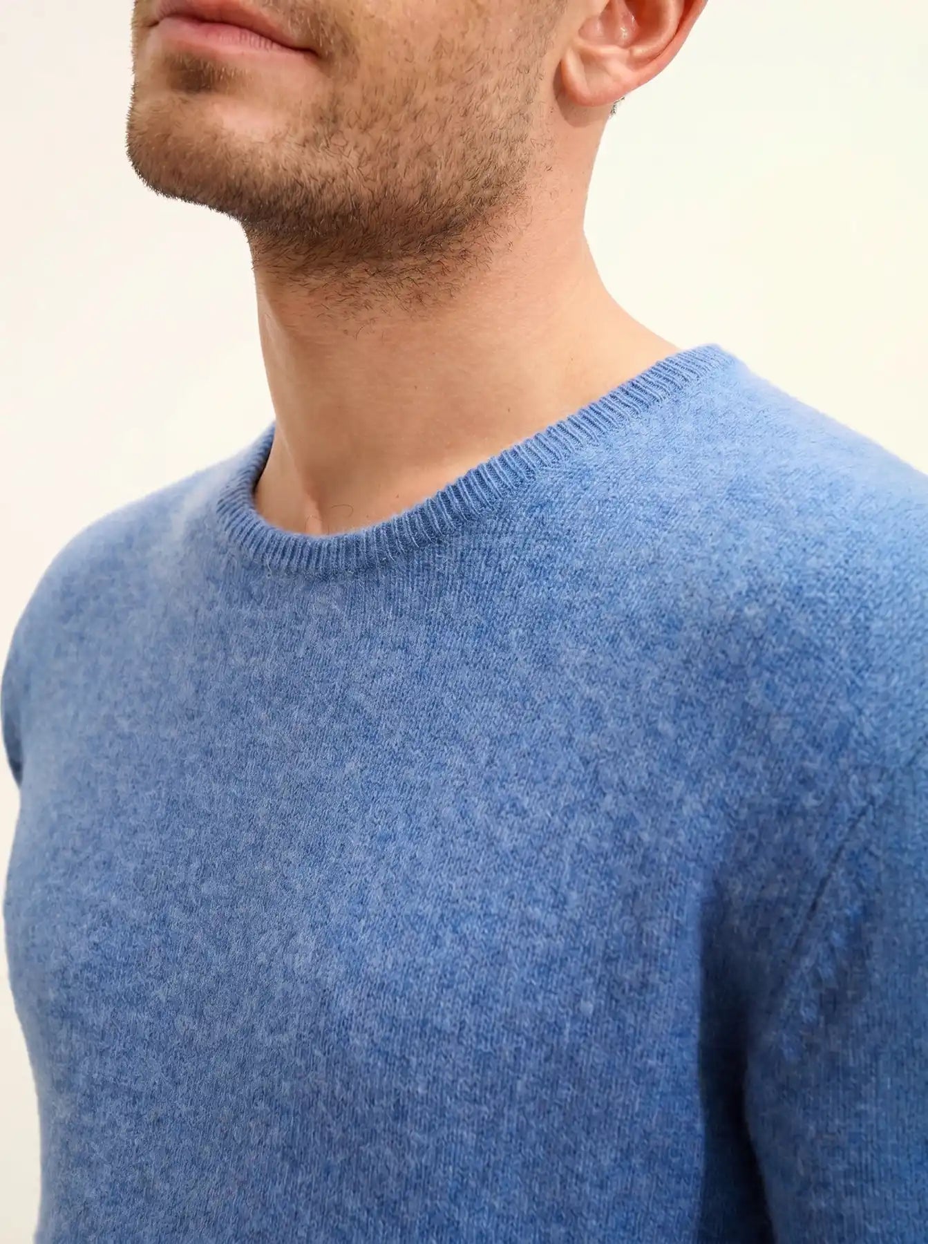 GABIN pullover rundhalsausschnitt 4-fädig blau denim