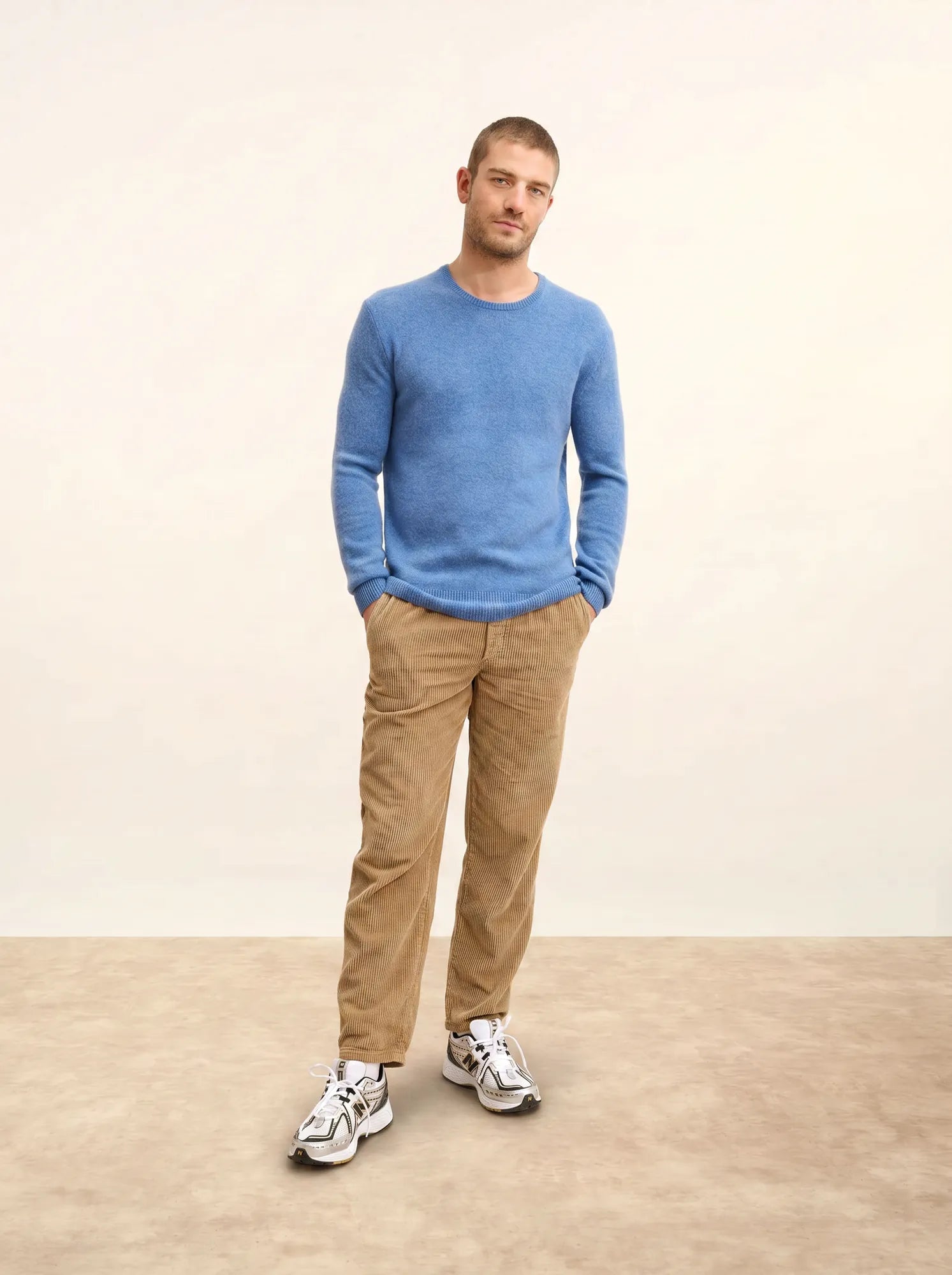GABIN pullover rundhalsausschnitt 4-fädig blau denim