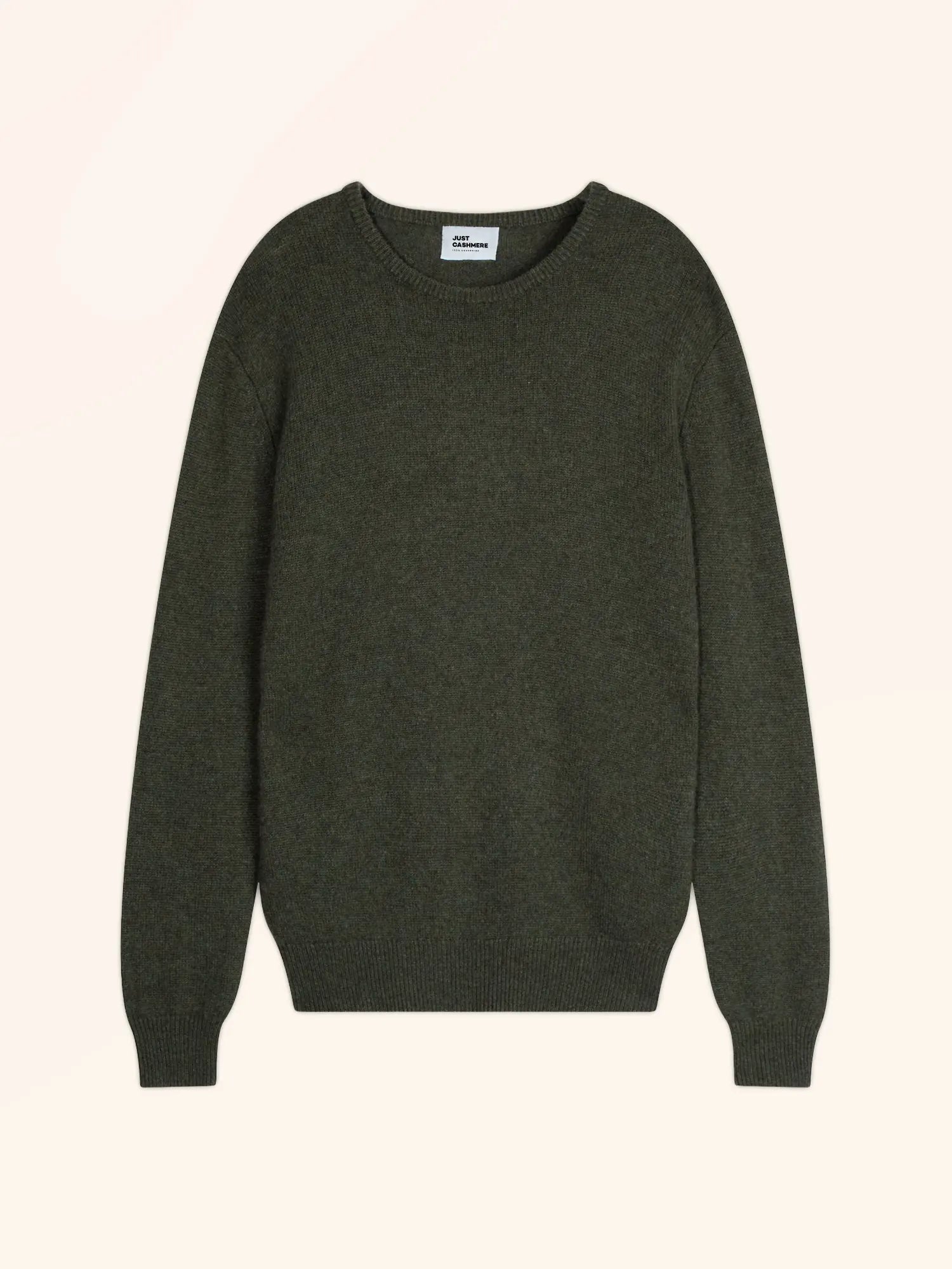 GABIN pullover rundhalsausschnitt 4-fädig khaki meliert