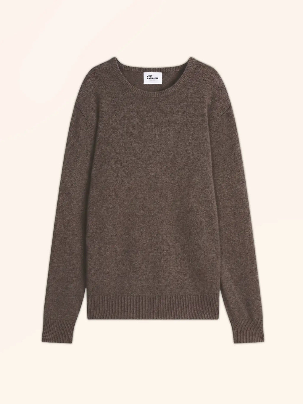 GABIN pull col rond 4 fils taupe chiné