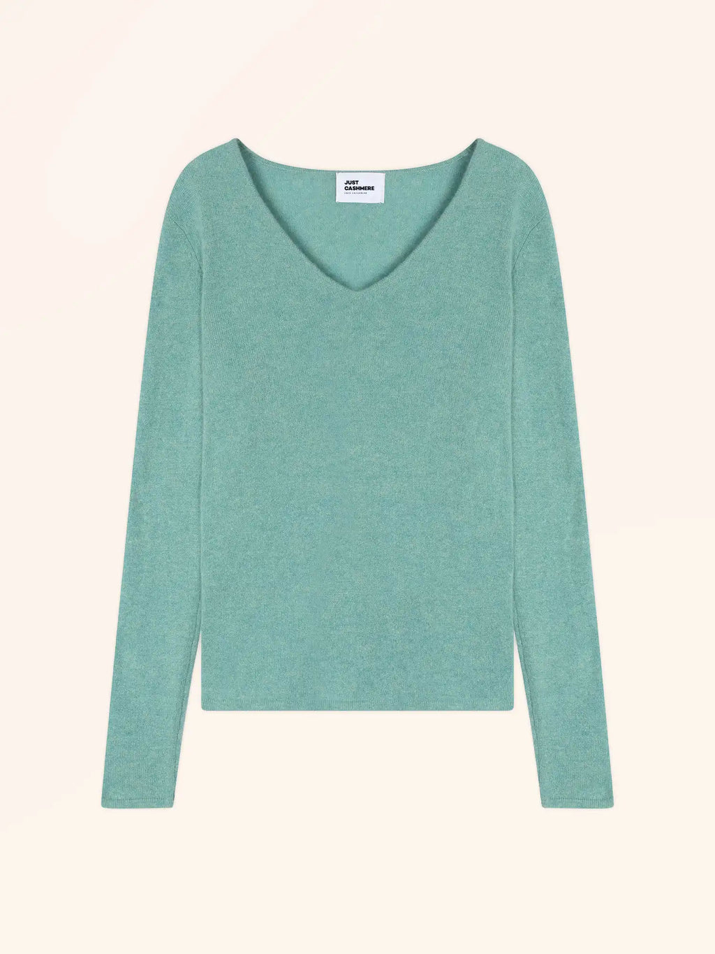 JOAN pullover v-ausschnitt grün meliert