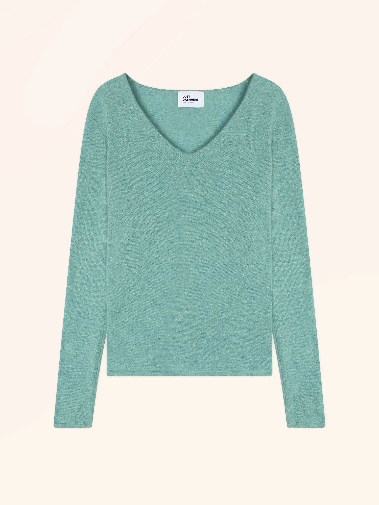 JOAN pullover v-ausschnitt grün meliert
