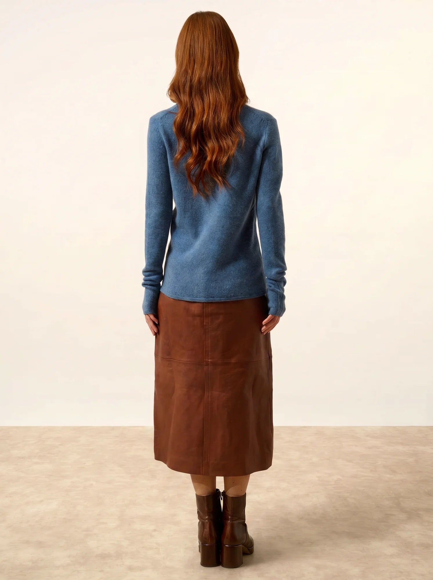 ABBY pullover v-ausschnitt 4-fädig blau denim
